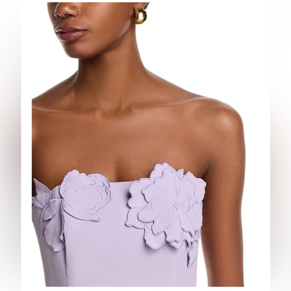 Leo Lin Rayna Appliqué Bustier Maxi Dress Lilac Size 12 NWT - Picture 3 of 5